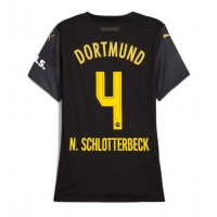 Borussia Dortmund Nico Schlotterbeck #4 Fotballklær Bortedrakt Dame 2024-25 Kortermet